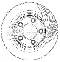 Key Parts - BRAKE DISC SINGLE - KBD5757S - Fits: Touarag 02-