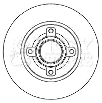 Key Parts - BRAKE DISC SINGLE - KBD5808S - Fits: C4  207,307 07-