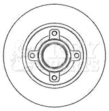Key Parts - BRAKE DISC SINGLE - KBD5808S - Fits: C4  207,307 07-