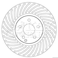 Key Parts - BRAKE DISC SINGLE - KBD5811S - Fits: C-Class W204 S204 07-