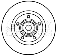 Key Parts - BRAKE DISC SINGLE - KBD5813S - Fits: Traffic, Vaux Vivaro 01-