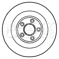 Key Parts - BRAKE DISC SINGLE - KBD5826S - Fits: S Type, XF 06-