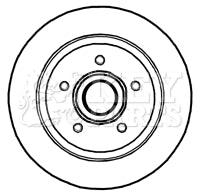 Key Parts - BRAKE DISC SINGLE - KBD5840S - Fits: Kangoo 08-