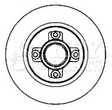 Key Parts - BRAKE DISC SINGLE - KBD5842S - Fits: C4 Picasso 06-