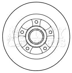 Key Parts - BRAKE DISC SINGLE - KBD5968S - Fits: Scenic 06/09-