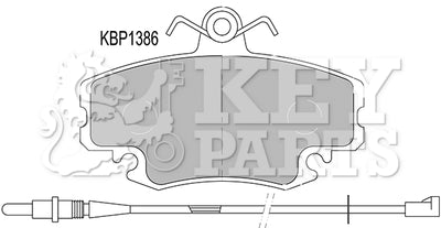 Key Parts - BRAKE PADS - KBP1386 - Fits: Renault Clio 91-/Megane 99-