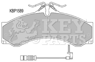 Key Parts - BRAKE PADS - KBP1589 - Fits: Mercedes R90 approved