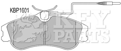 Key Parts - BRAKE PADS - KBP1601 - Fits: Cit Ber/Xsara Peu 306 96-