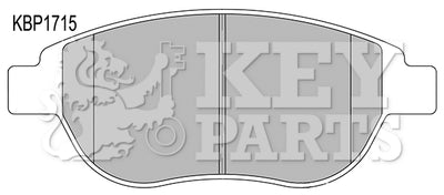 Key Parts - BRAKE PADS - KBP1715 - Fits: Peugeot 307 1.6,2.0,2.0HDi 01-