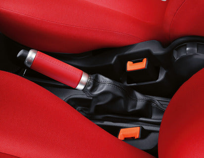 Genuine Hand-Brake Cover sunrise (red) with matt chrome finish rings - 1552557