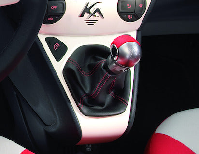 Genuine Gaiter for Gear Lever Knob black vinyl with red stitching - 1561092