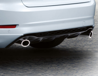 Genuine Rear Lower Bumper Diffuser gloss black - 1726322