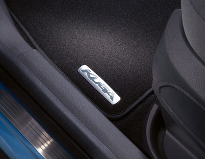 Genuine Velour Floor Mats front, black - 1758722