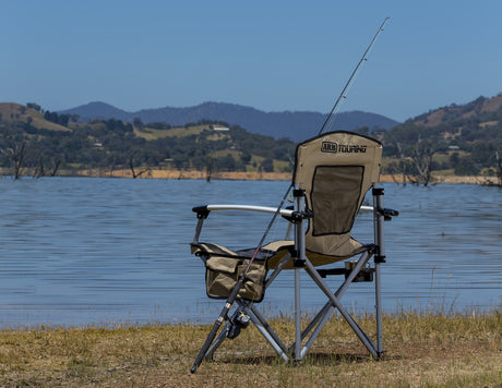 Genuine ARB* Camping Chair with carry bag, black and beige