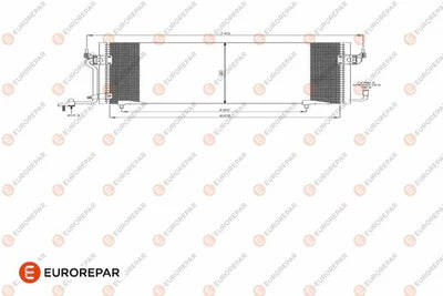 Eurorepar Air Conditioning Condenser - E163304 - Fits: Citroën Xsara, Peugeot 306