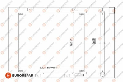 Eurorepar Air Conditioning Condenser - 1609636780 - Fits: Fiat Punto