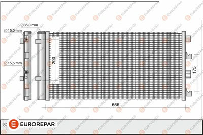 Eurorepar Air Conditioning Condenser - 1618100180 - Fits: Dacia Duster