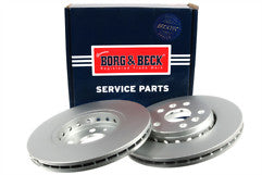 Borg & Beck - BRAKE DISC PAIR - BBD5163 - Fits: Renault Kangoo 10/08-