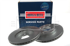 Borg & Beck - BRAKE DISC PAIR - BBD4025 - Fits: Ford Escort,Fiesta,Puma 97-