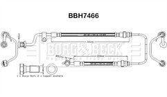 Borg & Beck - BRAKE HOSE - BBH7466 - Fits: Kia Cerato 04-