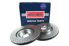 Borg & Beck - BRAKE DISC PAIR - BBD5473 - Fits: Fiat 500 1.4 Abarth 09-16