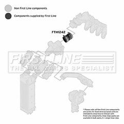 First Line - TURBO HOSE - FTH1242 - Fits: PSA 1.6HDi DV6TED4 06-