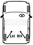 First Line - BRAKE CABLE- RH REAR - FKB6019 - Fits: BMW X5,X6 (E70,71,72) 06-06/14