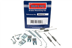 Borg & Beck - FITTING KIT - SHOES - BBK6316 - Fits: Ford Fiesta 10/08-
