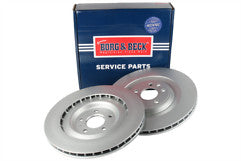 Borg & Beck - BRAKE DISC PAIR - BBD5577 - Fits: Macan 03/14- (Red Calipers)
