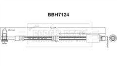 Borg & Beck - BRAKE HOSE - BBH7124 - Fits: GM Signum,Vectra C,Saab 9-3