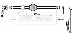 Borg & Beck - BRAKE HOSE - BBH8592 - Fits: RENAULT Laguna III 4x4 10/07-