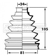 First Line - CV JOINT BOOT KIT - FCB6058 - Fits: Toyota Prius II, Yaris