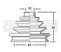 First Line - CV JOINT BOOT KIT - FCB2301 - Fits: Audi, Volkswagen - Outer