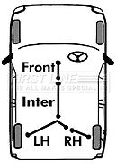 First Line - BRAKE CABLE - FKB3361 - Fits: Ford Transit FWD Cab(Drums)07-