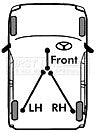 First Line - BRAKE CABLE- RH REAR - FKB3060 - Fits: Toyota Prius 03-09
