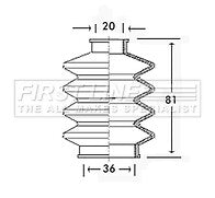 First Line - CV JOINT BOOT KIT - FCB2423 - Fits: Citroen - Centre Axle Boot