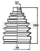 First Line - CV JOINT BOOT KIT - FCB6162 - Fits: Fiat Sedici