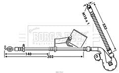 Borg & Beck - BRAKE HOSE - BBH7842 - Fits: Peugeot 407 02/04-05/07
