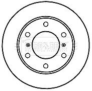 Borg & Beck - BRAKE DISC PAIR - BBD5250 - Fits: M'bishi Shogun 3.2(V88)09/06-