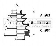 First Line - CV JOINT BOOT KIT - FCB6360 - Fits: Nissan Skyline GTR R34