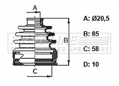 First Line - CV JOINT BOOT KIT - FCB6371 - Fits: Suzuki Swift IV