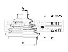First Line - CV JOINT BOOT KIT - FCB1006 - Fits: Stretch CV Boot Kit