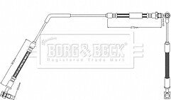Borg & Beck - BRAKE HOSE - BBH8405 - Fits: Land Rover Rangerover III