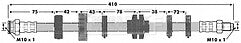 Borg & Beck - BRAKE HOSE - BBH6640 - Fits: Alfa 145,146,164,Fiat Brava