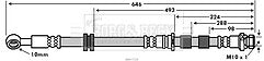 Borg & Beck - BRAKE HOSE - BBH7558 - Fits: PSA C-Cross,4007,Mit Outlander