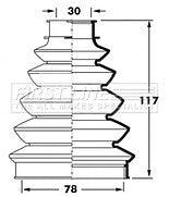 First Line - CV JOINT BOOT KIT - FCB6070 - Fits: Citroen C2, Peugeot 1007