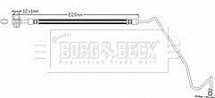 Borg & Beck - BRAKE HOSE - BBH8351 - Fits: VAG Cordoba(6K1,2),Polo 94-01
