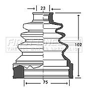 First Line - CV JOINT BOOT KIT - FCB2784 - Fits: Toyota - Inner