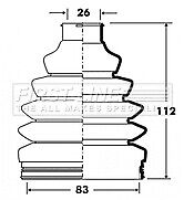 First Line - CV JOINT BOOT KIT - FCB6080 - Fits: Jeep Grand Cherokee