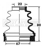 First Line - CV JOINT BOOT KIT - FCB2870 - Fits: Toyota Corolla, Corolla Verso